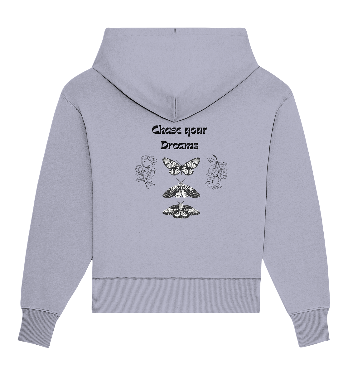 White Roses and Thorns - Organic Oversize Hoodie