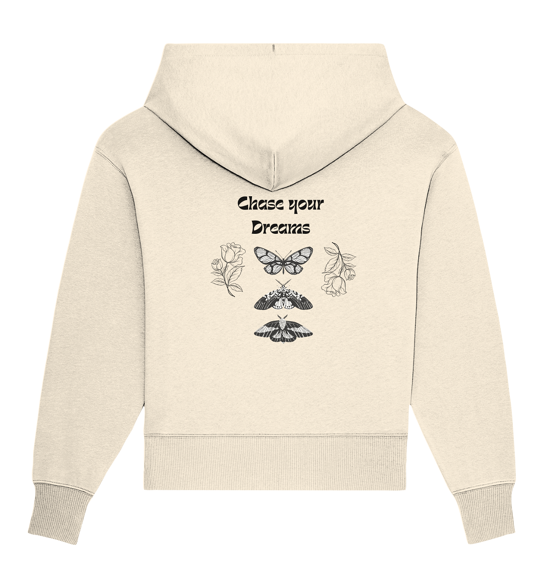 White Roses and Thorns - Organic Oversize Hoodie