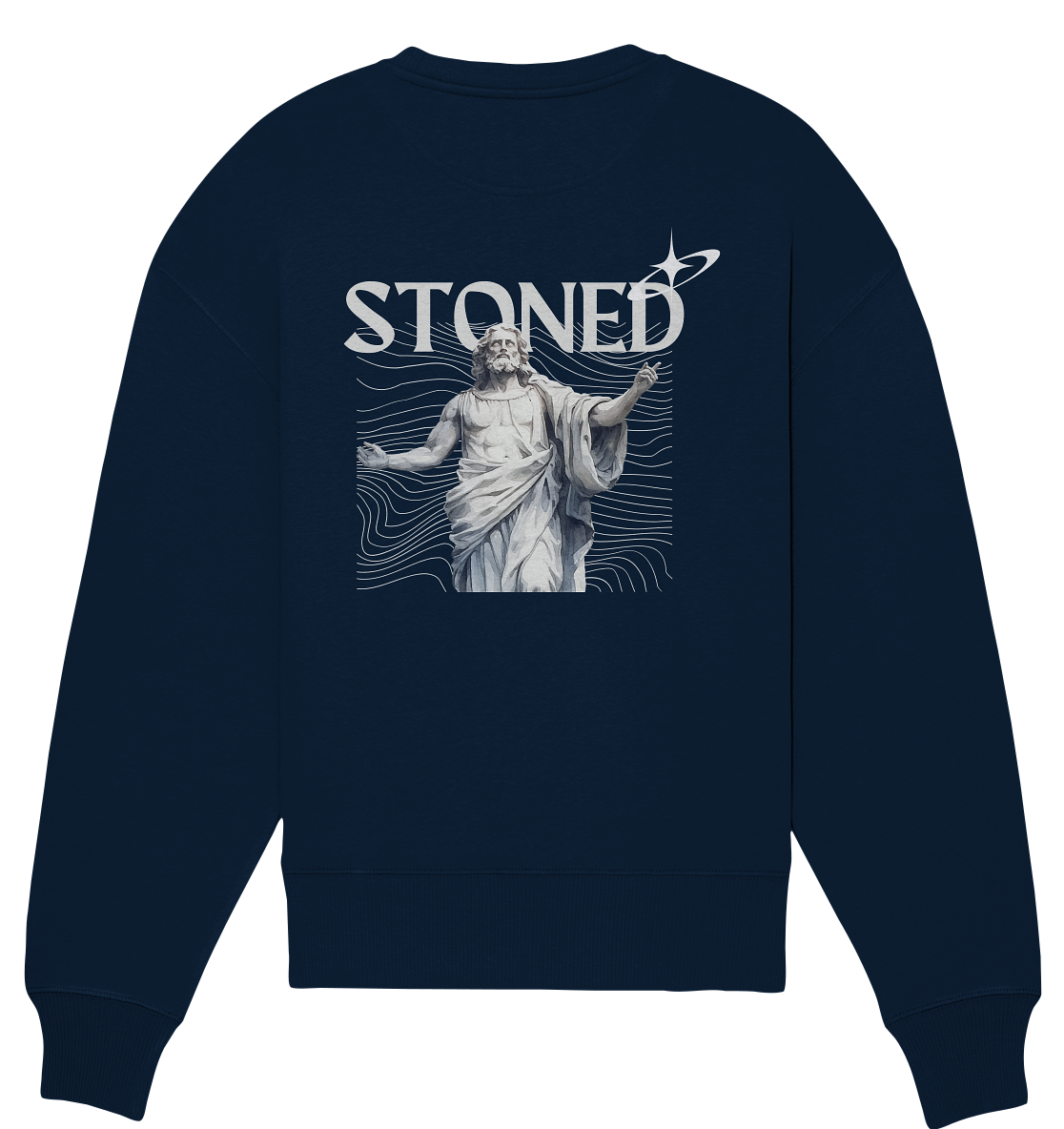 Stoned Black - Organic Oversize Sweatshirt