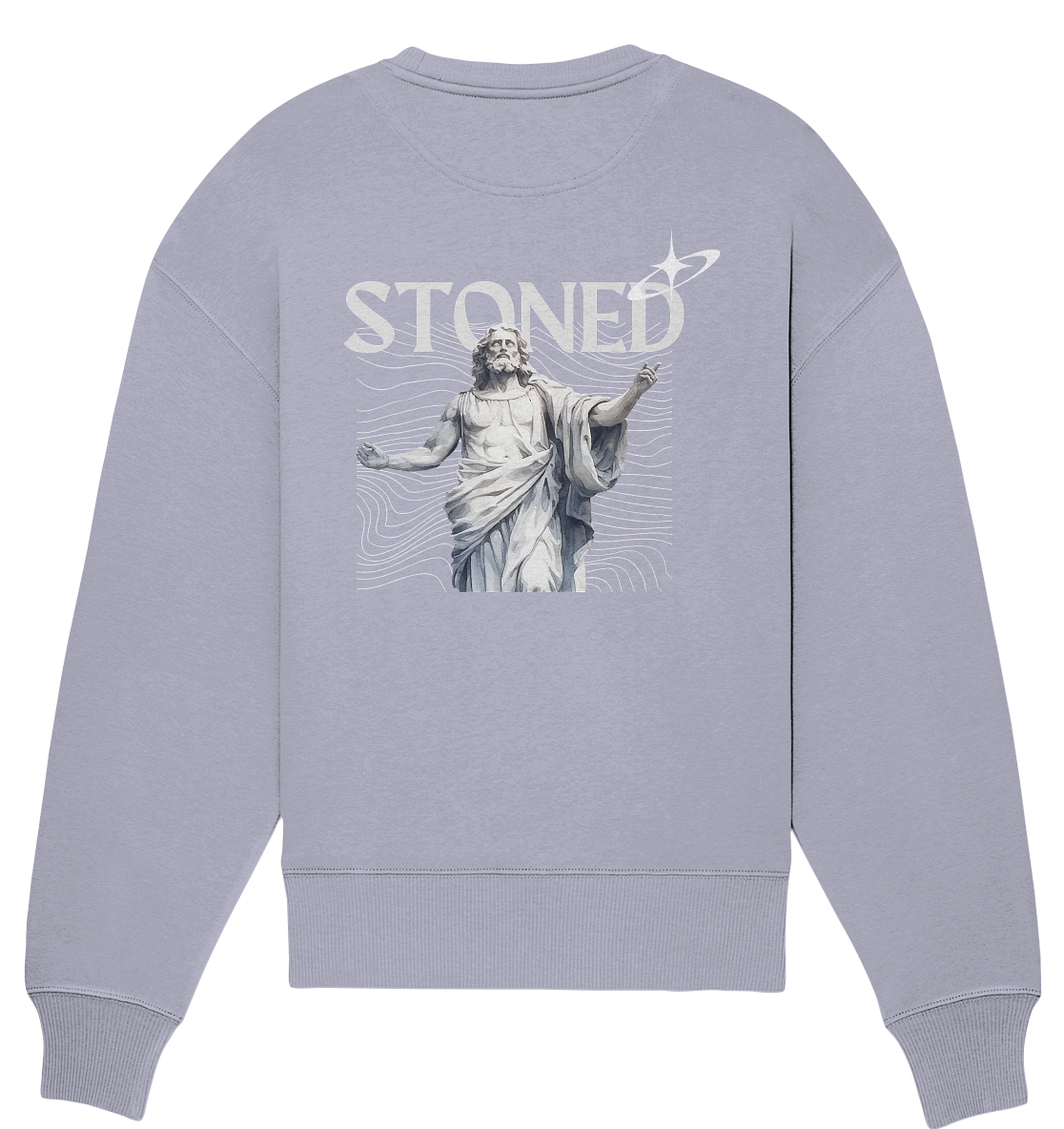 Stoned Black - Organic Oversize Sweatshirt