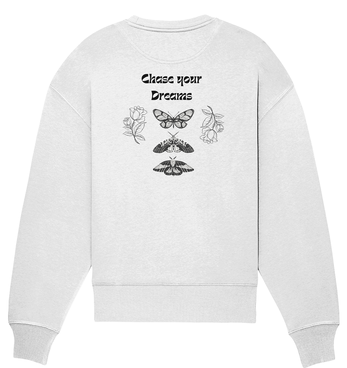 White Roses and Thorns - Organic Oversize Sweatshirt