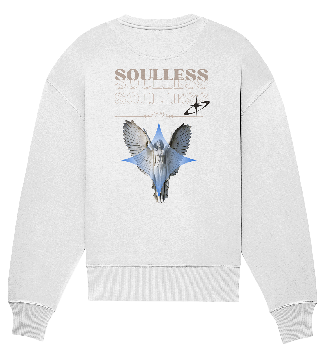 Soulless White - Organic Oversize Sweatshirt