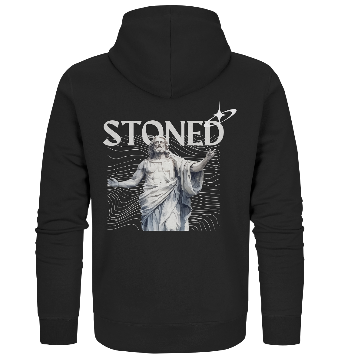 Stoned Black - Organic Zipper