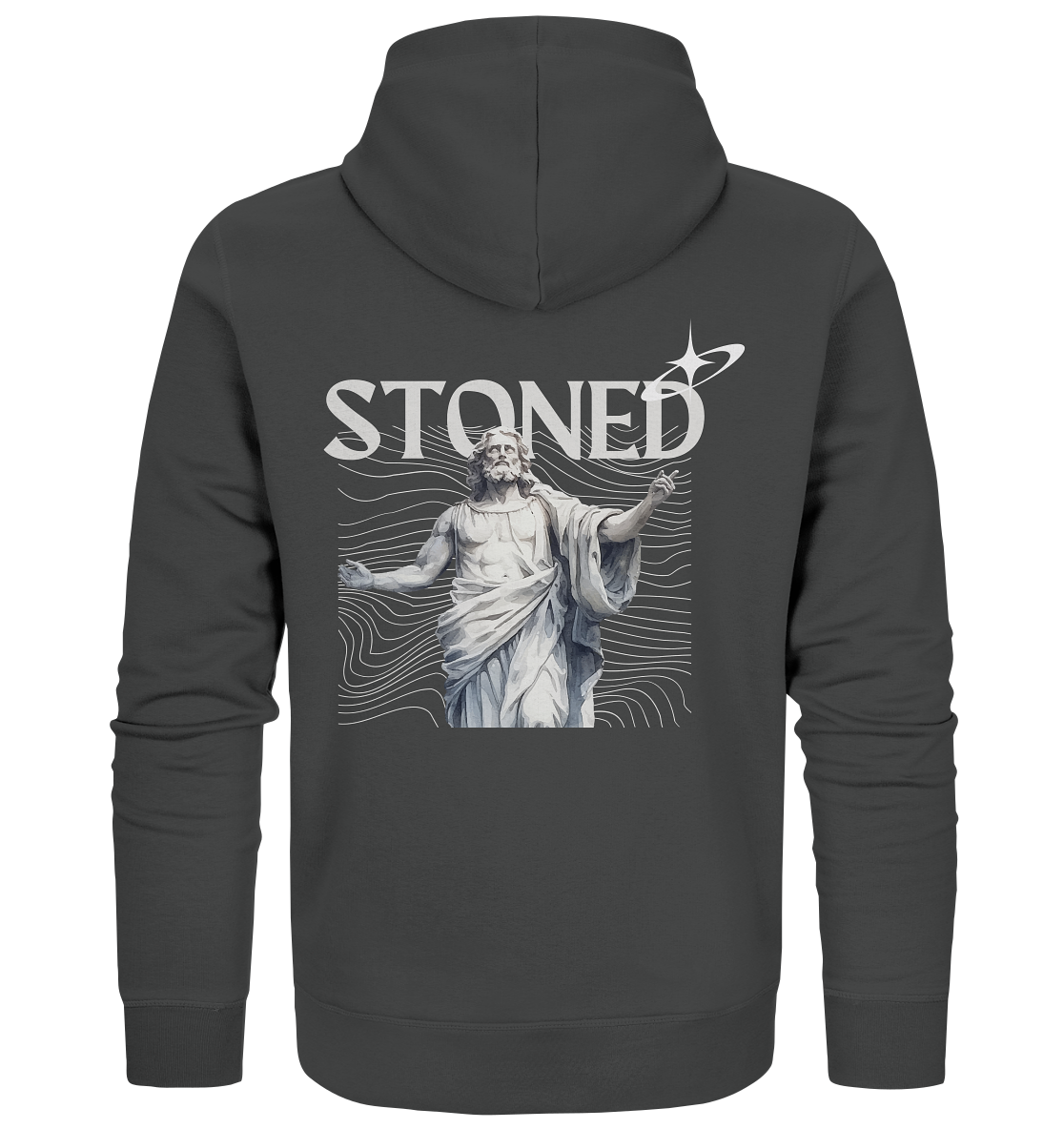 Stoned Black - Organic Zipper