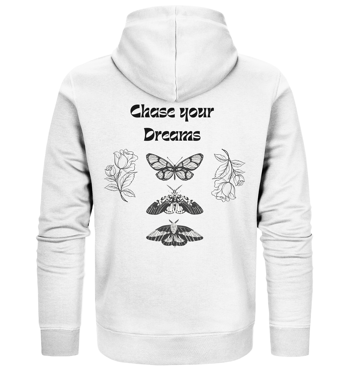 White Roses and Thorns - Organic Zipper