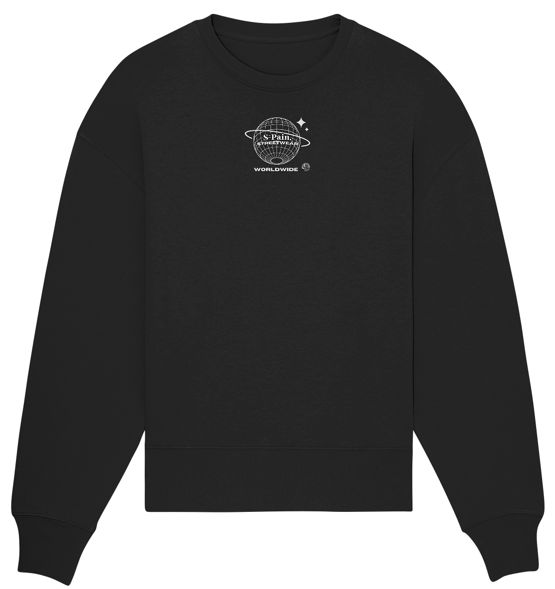 Stoned Black - Organic Oversize Sweatshirt